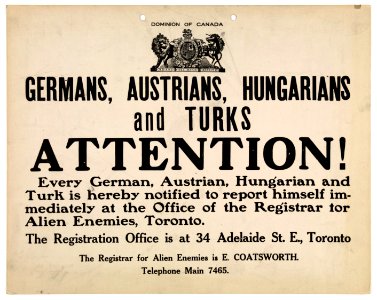 Germans, Austrians, Hungarians, and Turks: Attention! Post… photo
