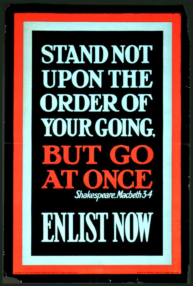 Stand not upon the order of your going but go at once photo