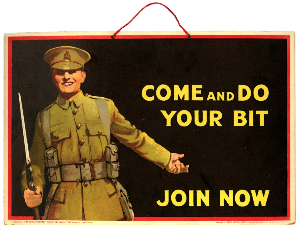 Come and Do Your Bit. Join Now.