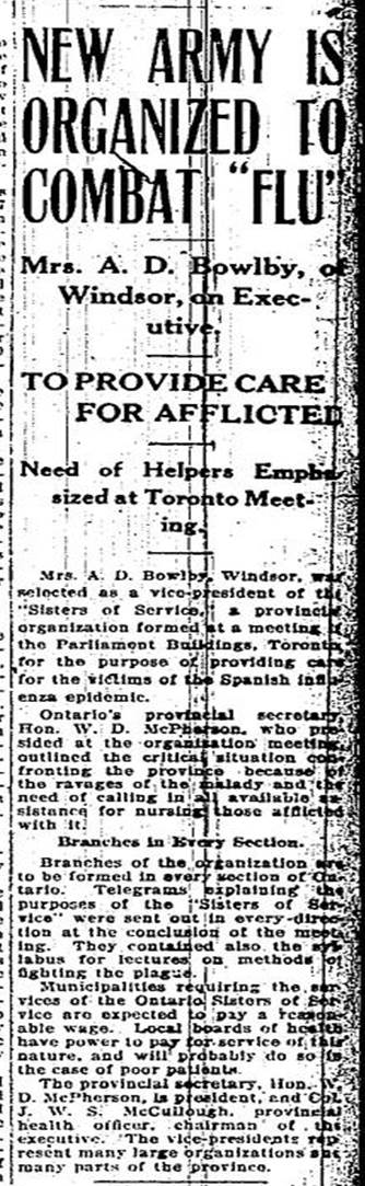 “NEW ARMY IS ORGANIZED TO COMBAT ‘FLU’”