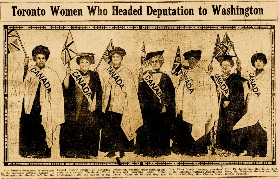 Toronto women who headed deputation to Washington photo