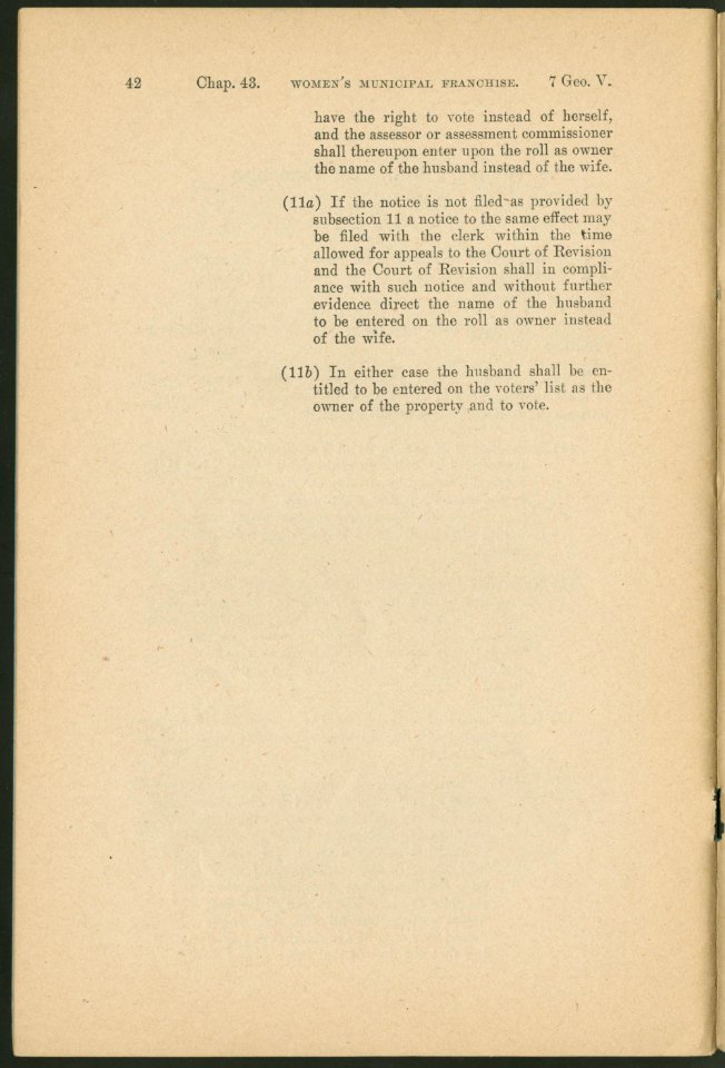 “The Women’s Municipal Franchise Act, 1917,” in Preparatio…