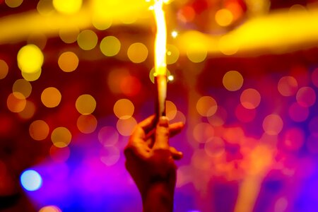 Sparklers people hand