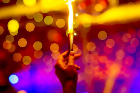 Sparklers people hand photo