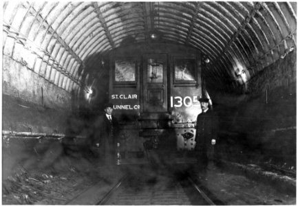 Train in the St. Clair tunnel photo