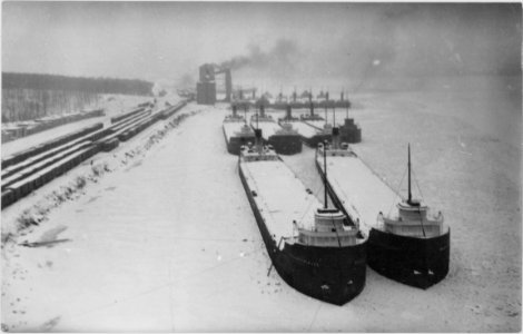 The Great Lakes freighters Richard Trimble and William …