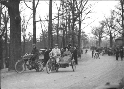 Motorcyclists and sidecars, High Park, Toronto photo