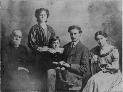 Portrait of J.E.H. MacDonald and family photo