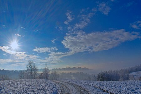 Sky clouds snow