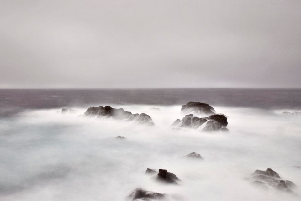 Sea rockyshore rough sea
