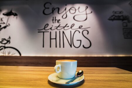 Cappuccino table wall photo
