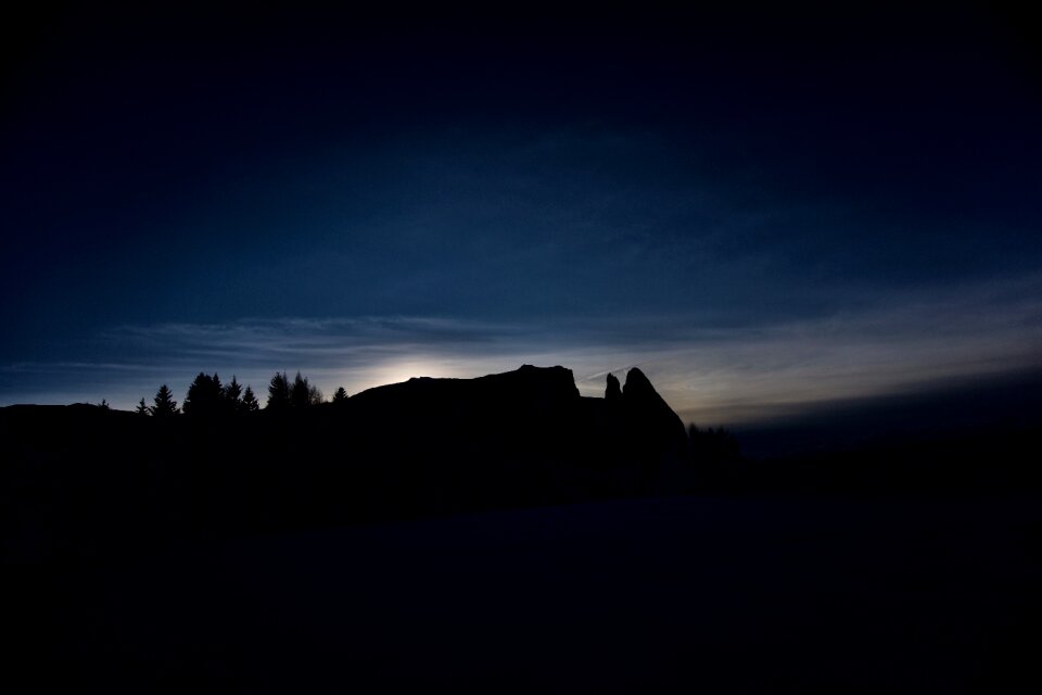 Dusk sky mountains