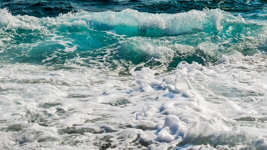 Blue seascape splash