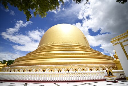 Golden pagoda burma photo