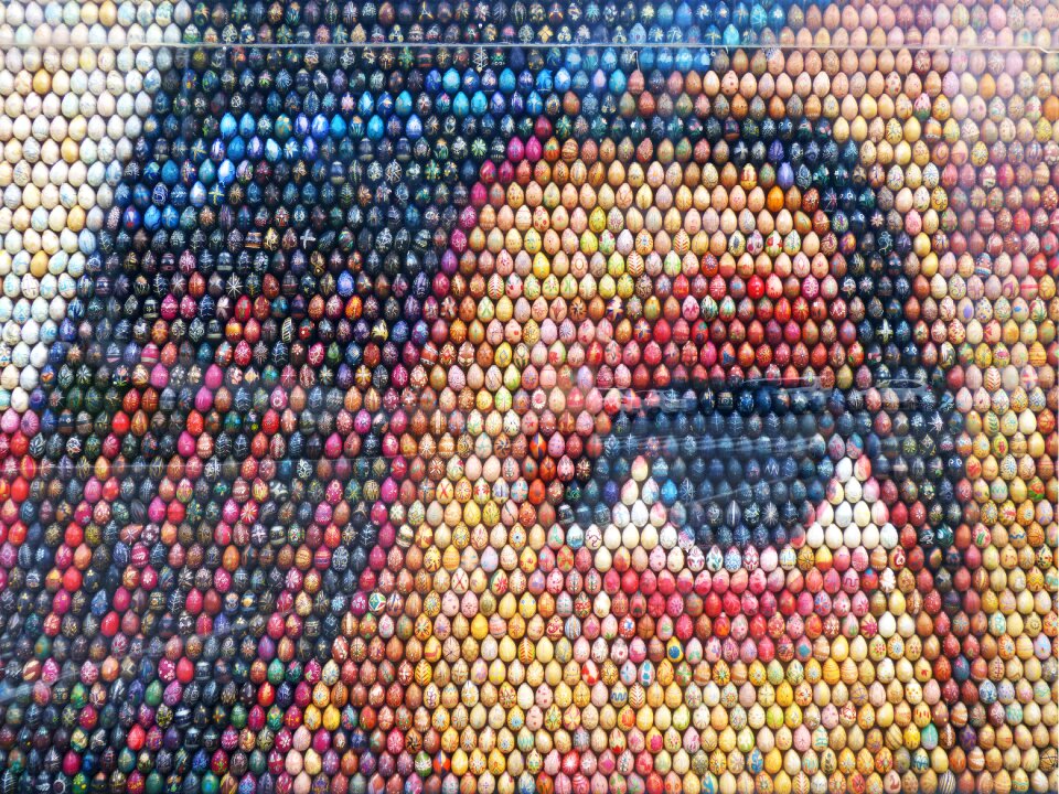 Eye pixels composition photo