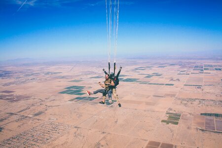 Sky skydiver parachuting photo