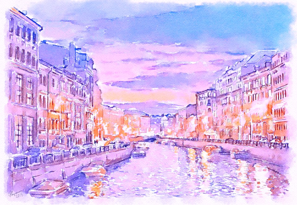 The sleeping Moyka river
