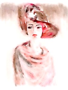 Woman in a black hat