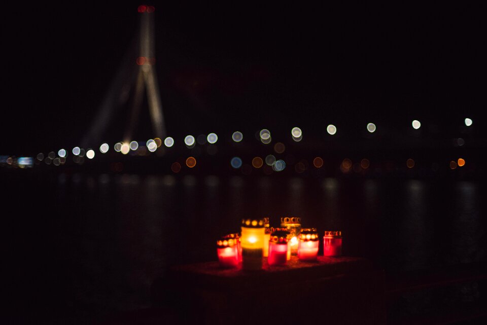 Night evening black candle