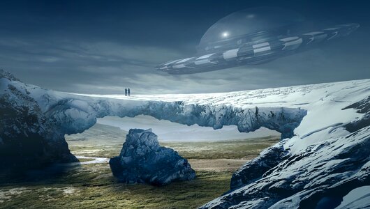 Glacier mystical atmosphere photo
