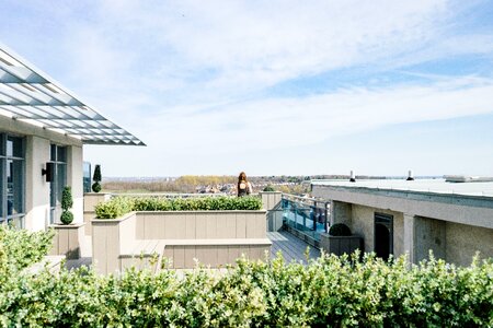 Rooftop house outside