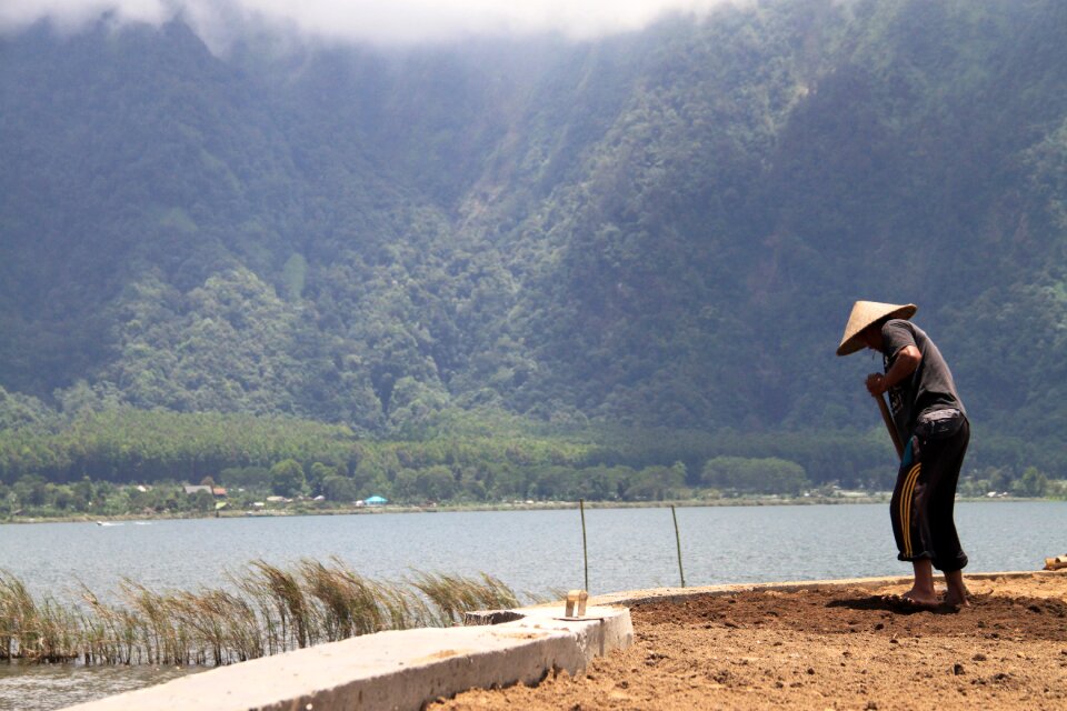 Landscape people lake