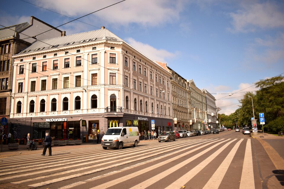 Road traffic building photo