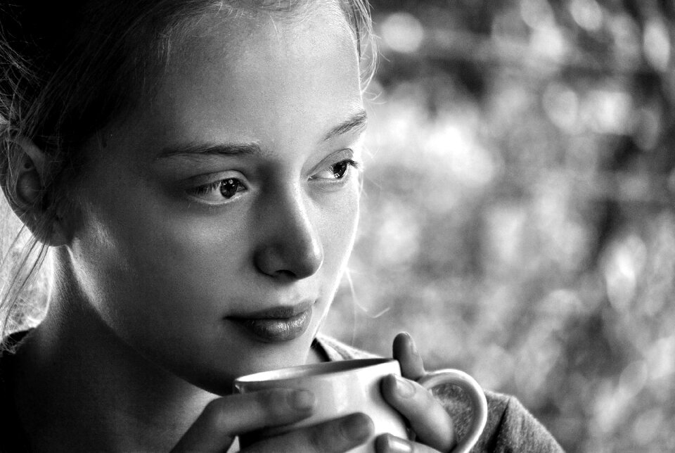 Black and white caucasian female