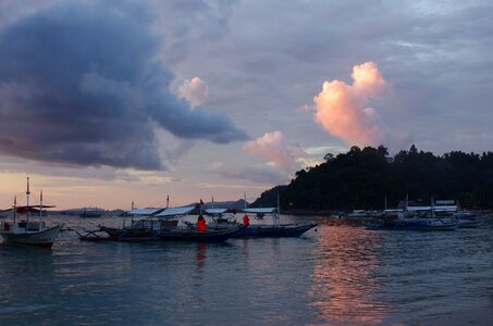 Island sea clouds