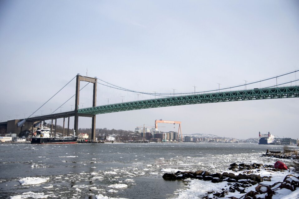 Suspension bridge city gothenburg