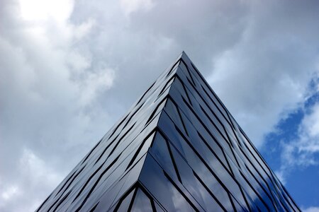 Library glass facade wall