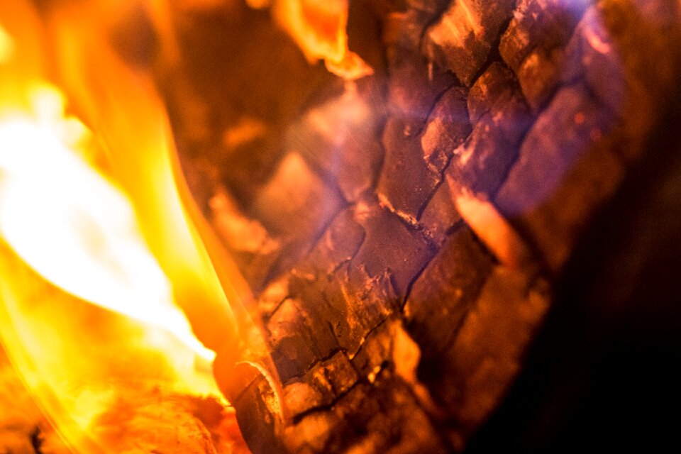 Fireplace burn heat
