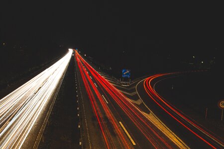 Lights driving traffic photo