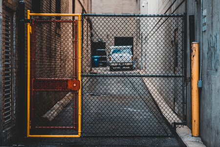 Garage gate fence photo