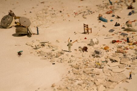 Beach chaos solitude abandonment