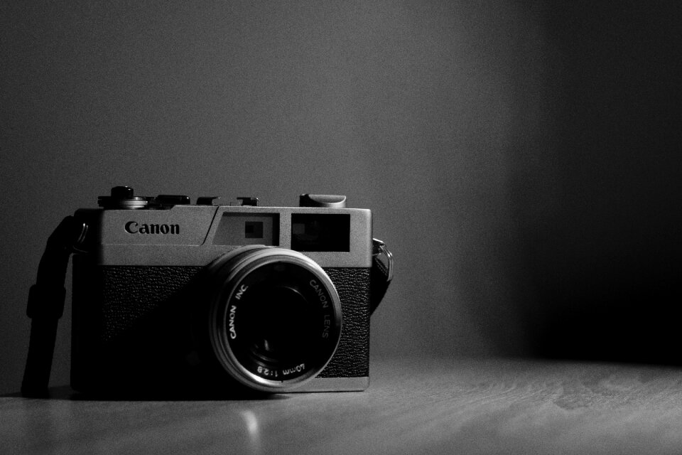Photography black and white gray camera