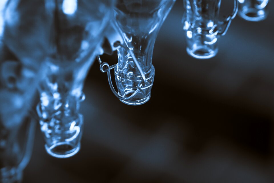 Bottle glass blue bottle