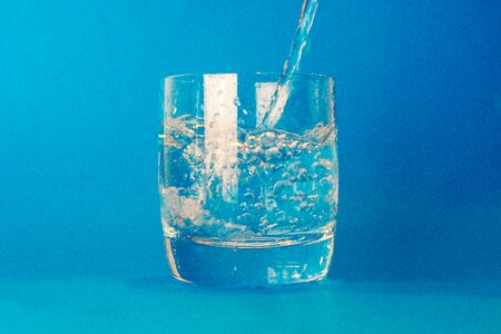 Drink blue glass blue glasses