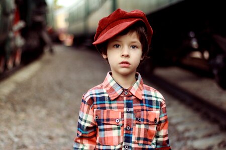 Train station portrait photo