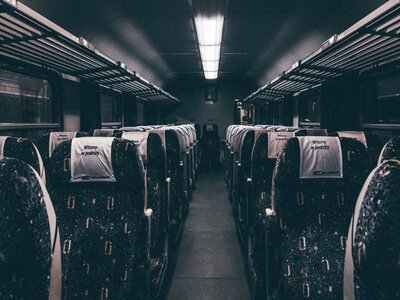 Seats aisle night