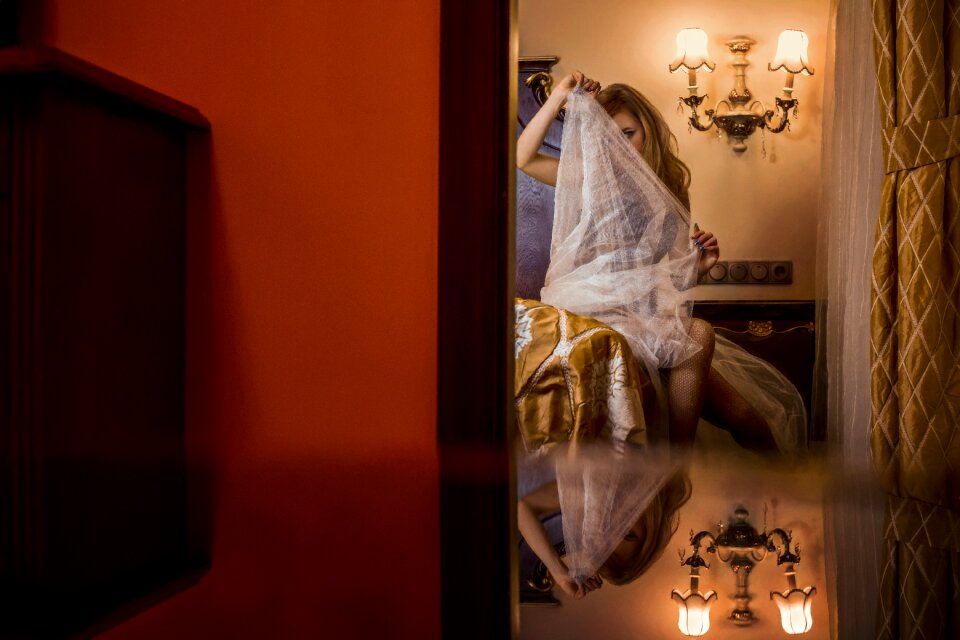 Bride dress portrait