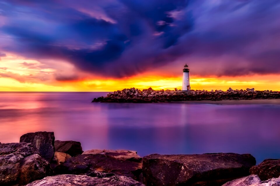Landmark historic sunset