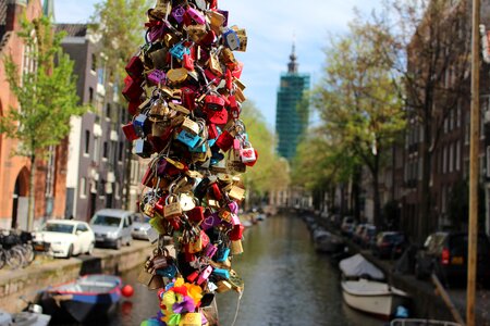Amsterdam bridge padlocks