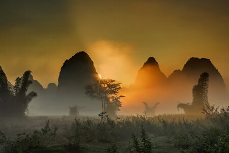 The morning mist ngoc con cao bang vietnam