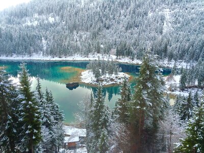 Lake snow winter photo