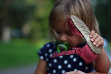 Playing shoe children photo