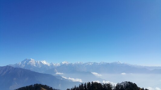 Mountain blue nature photo