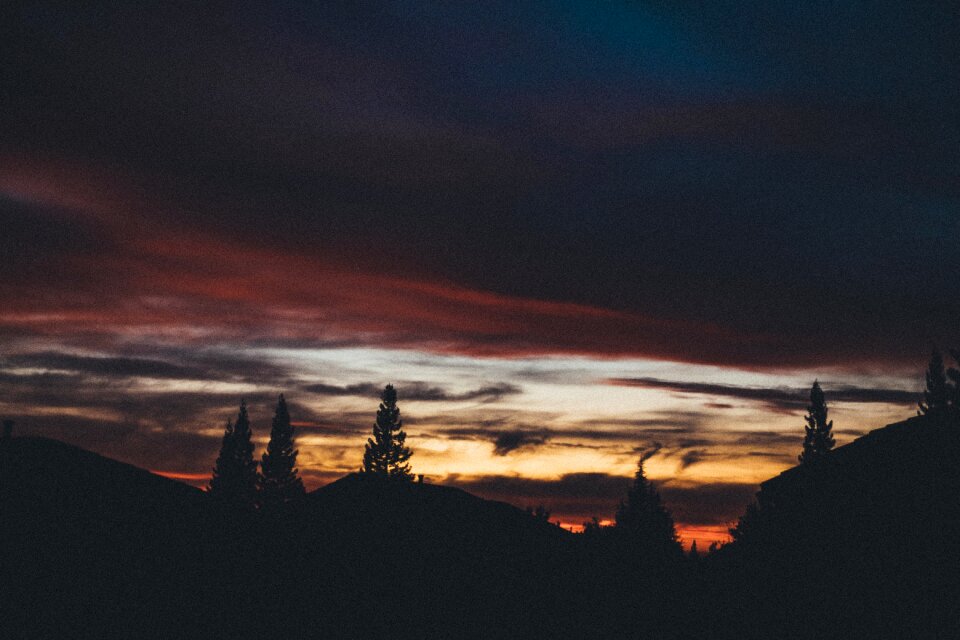 Sky clouds dusk photo