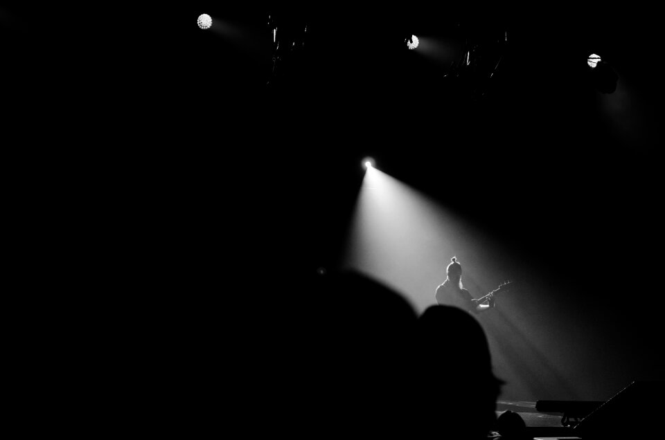Concert spotlight singer