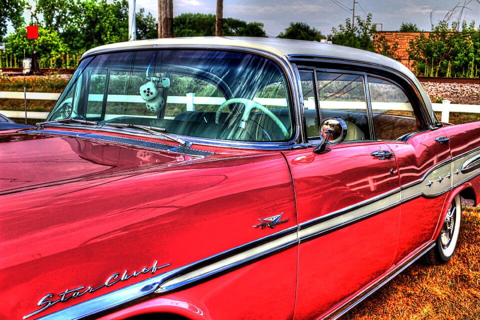 Pink pontiac automobile auto